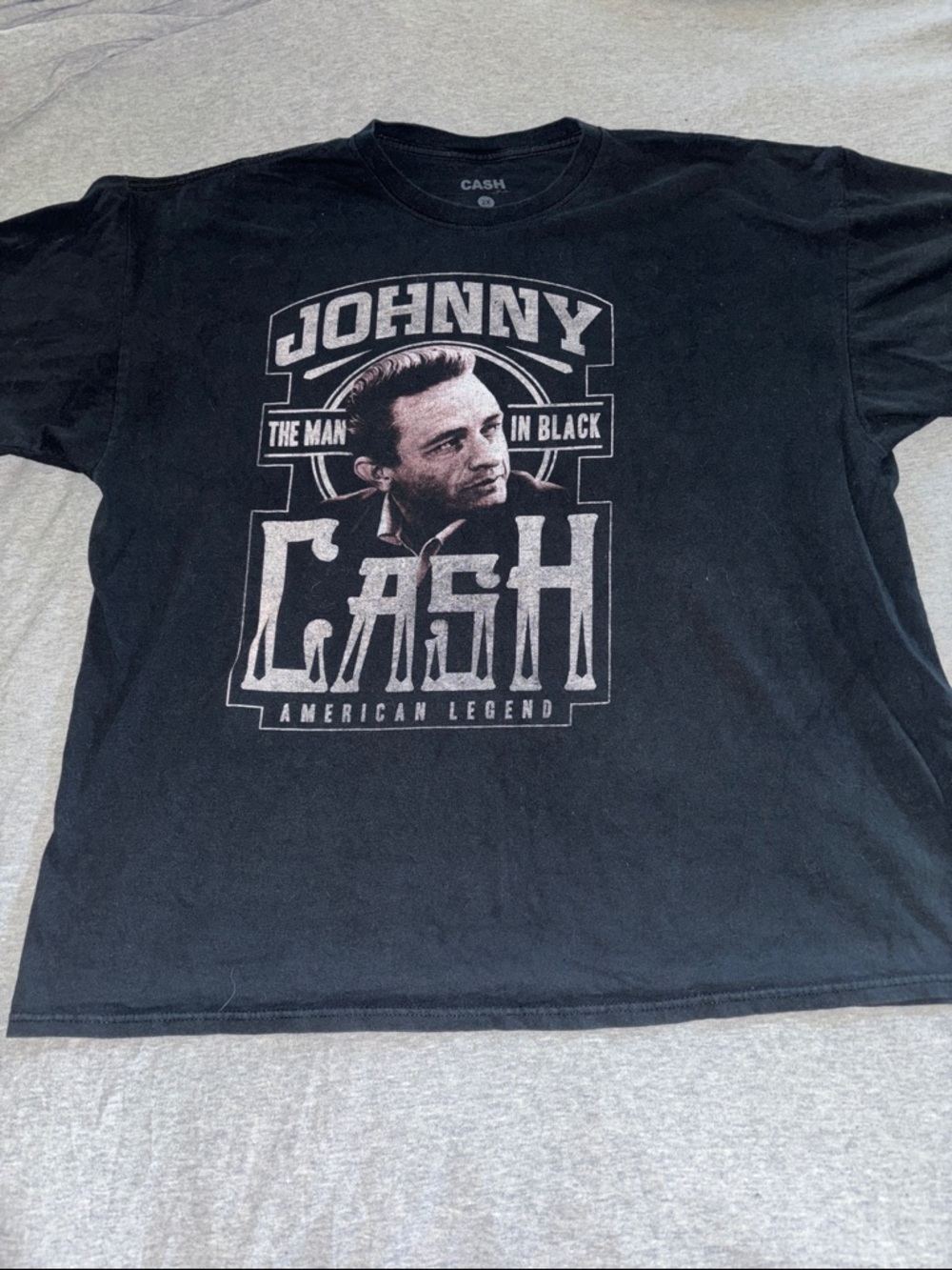 Johnny Cash Black Graphic Tee - Johnny Cash American Legend